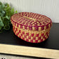 Vintage Miniature Seagrass Basket with Lid