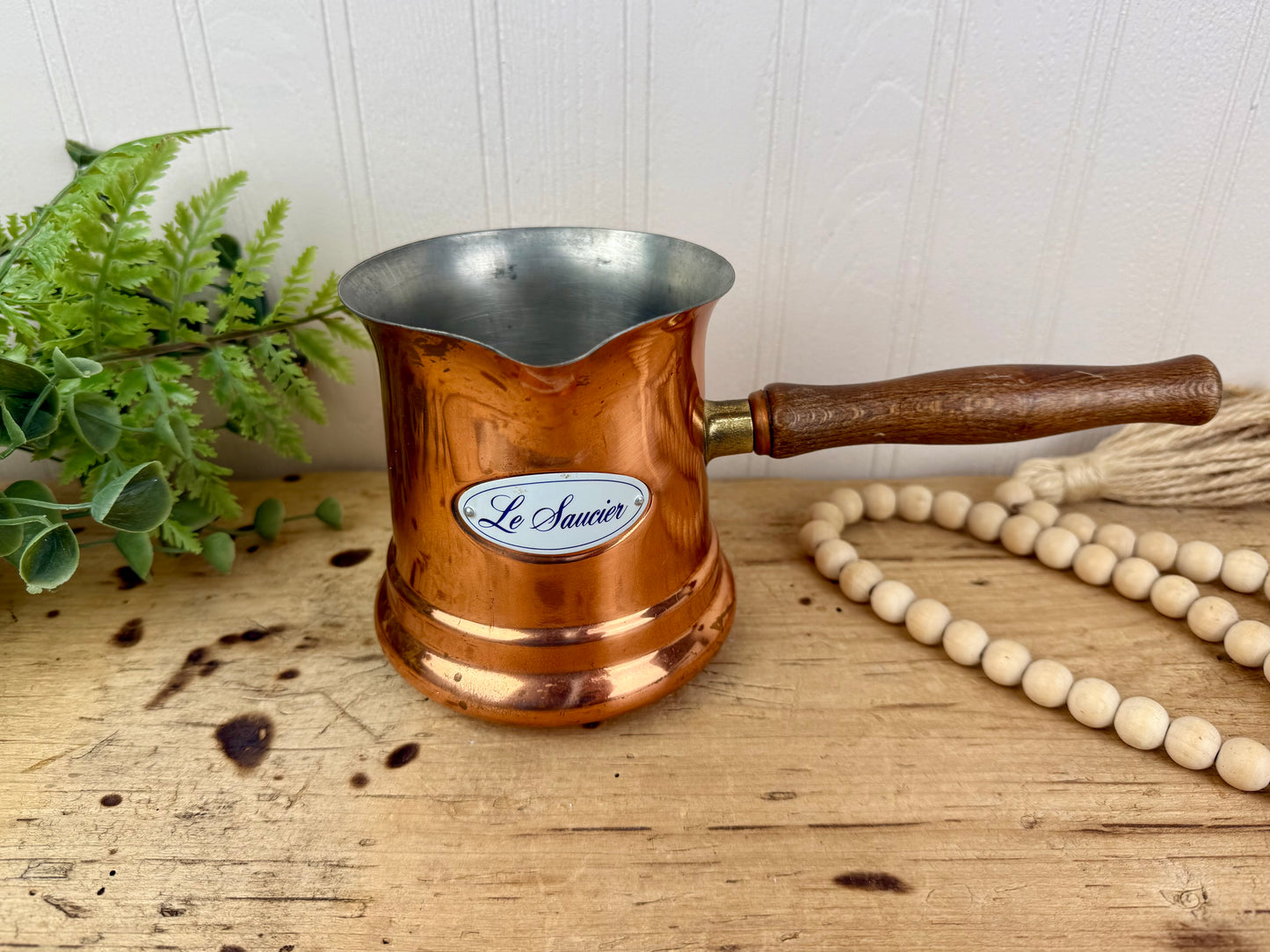 Vintage Le Saucier Copper Pot by Telaflora