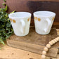 Vintage Pyrex Butterfly Gold Milk Glass Mug Set