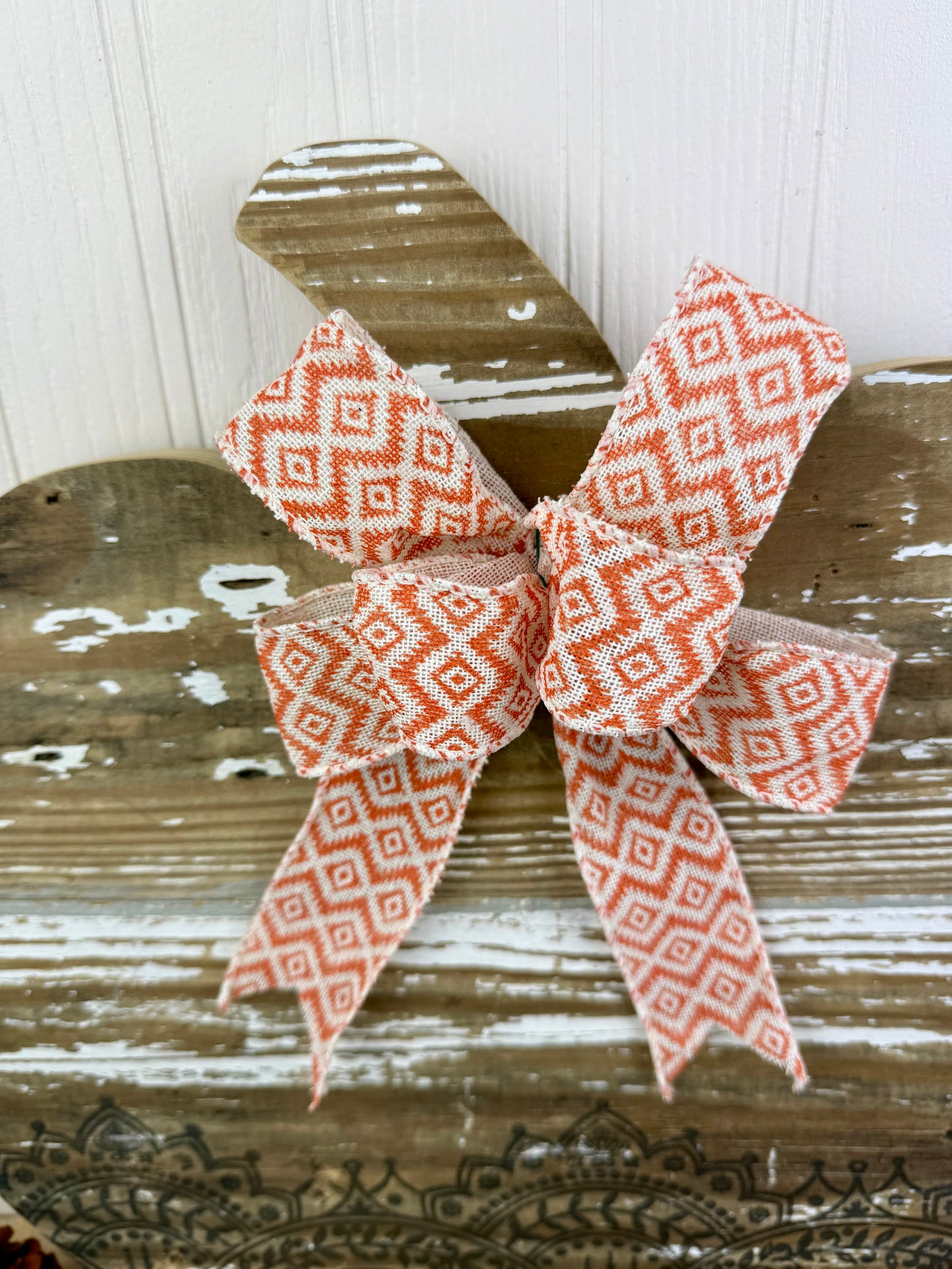 Handmade Barn Wood Pumpkin with Stamped Details