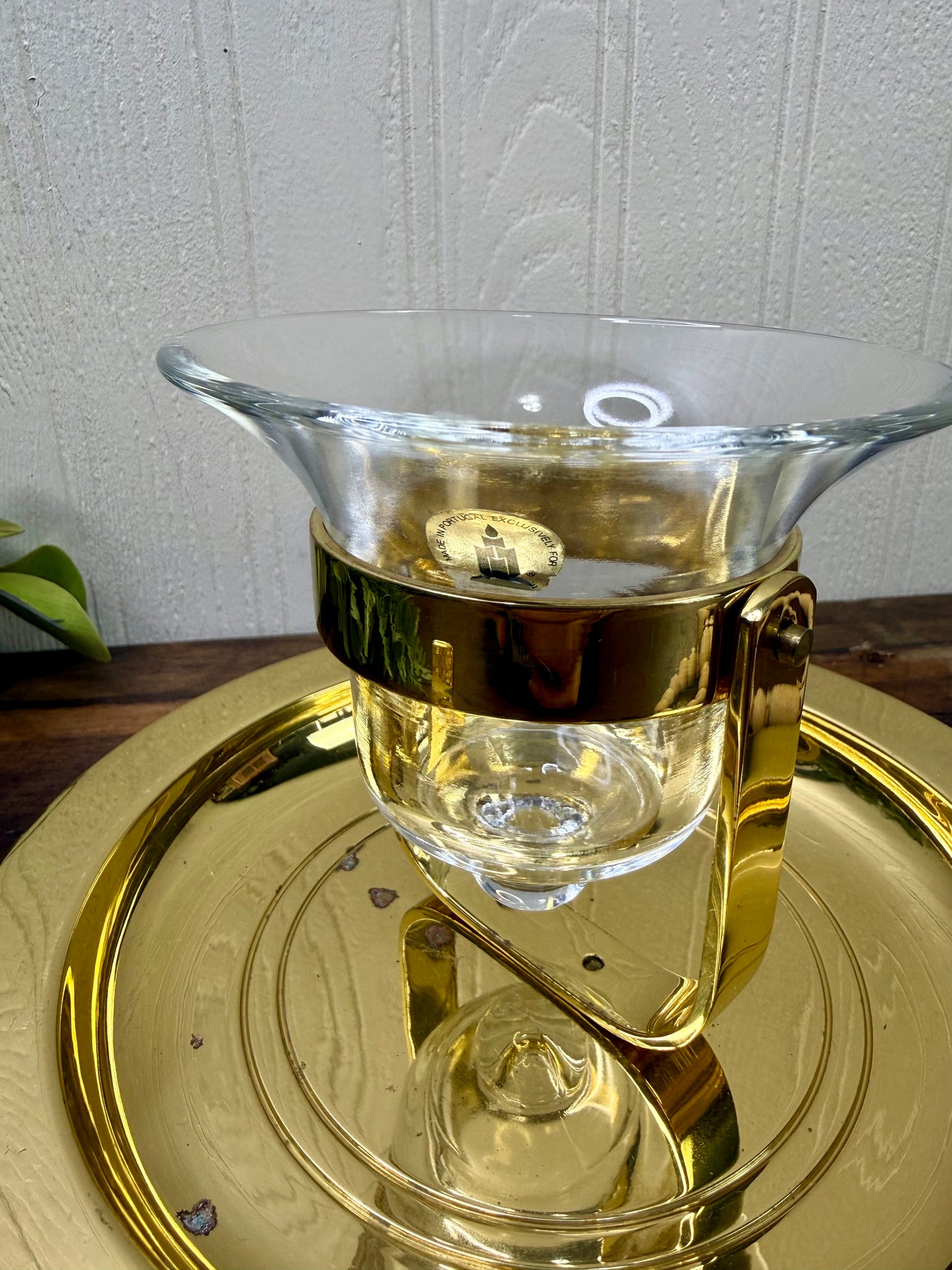 Vintage PartyLite Brass Nautical Gimbal Candle Holder