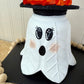 Handmade Light Shade Ghost with Black Hat