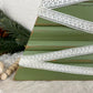 Upcycled Vintage Trim Olive Green Large Christmas Tree with Wood Star & Lace