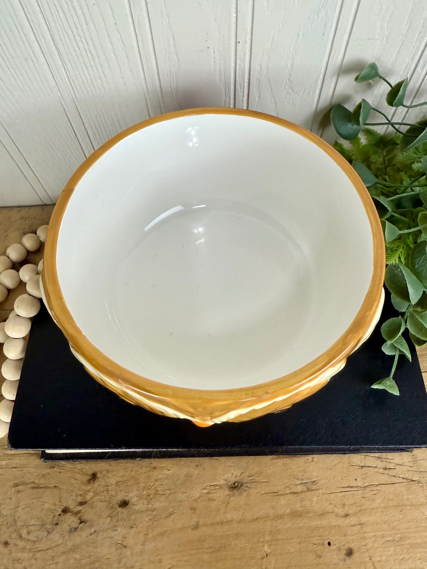 Retro Earthenware Owl Bowl