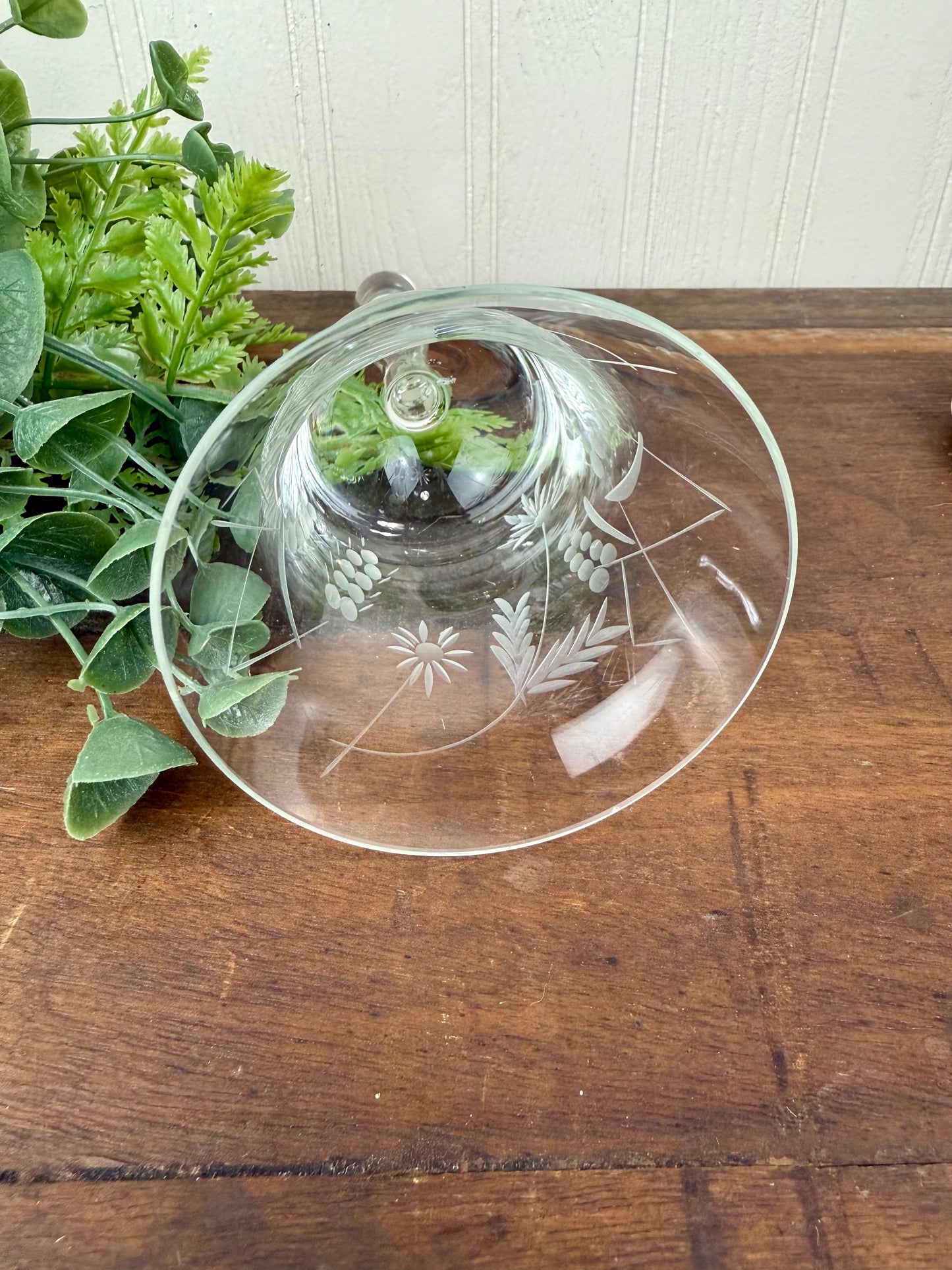 Vintage Mid-Century Princess House Etched Crystal Bell