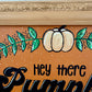 Handmade Upcycled Fall Sign- “Hey There Pumpkin”