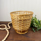 Vintage 2-Toned Wicker Planter Basket