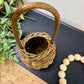 Vintage Miniature Wicker Basket with Handle