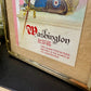 Antique George Washington Patriotic Embossed Postcard in Brass Frame