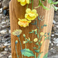 Upcycled Decor Board with Yellow Floral Details