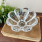 Vintage Mikasa Zinnia Clear Crystal Glass Petal Bowl