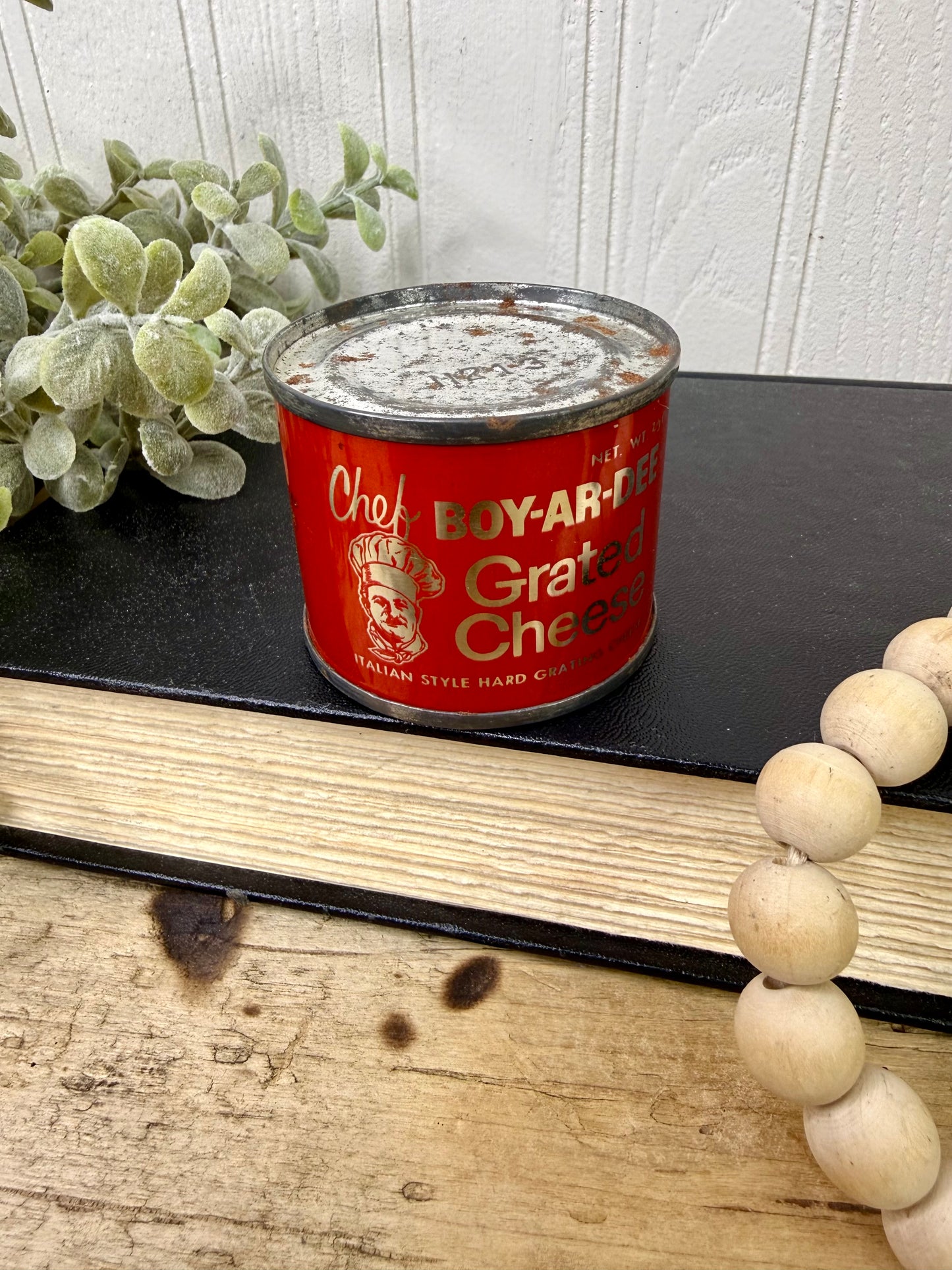 Vintage 1960s Chef Boy-Ar-Dee Grated Cheese Tin