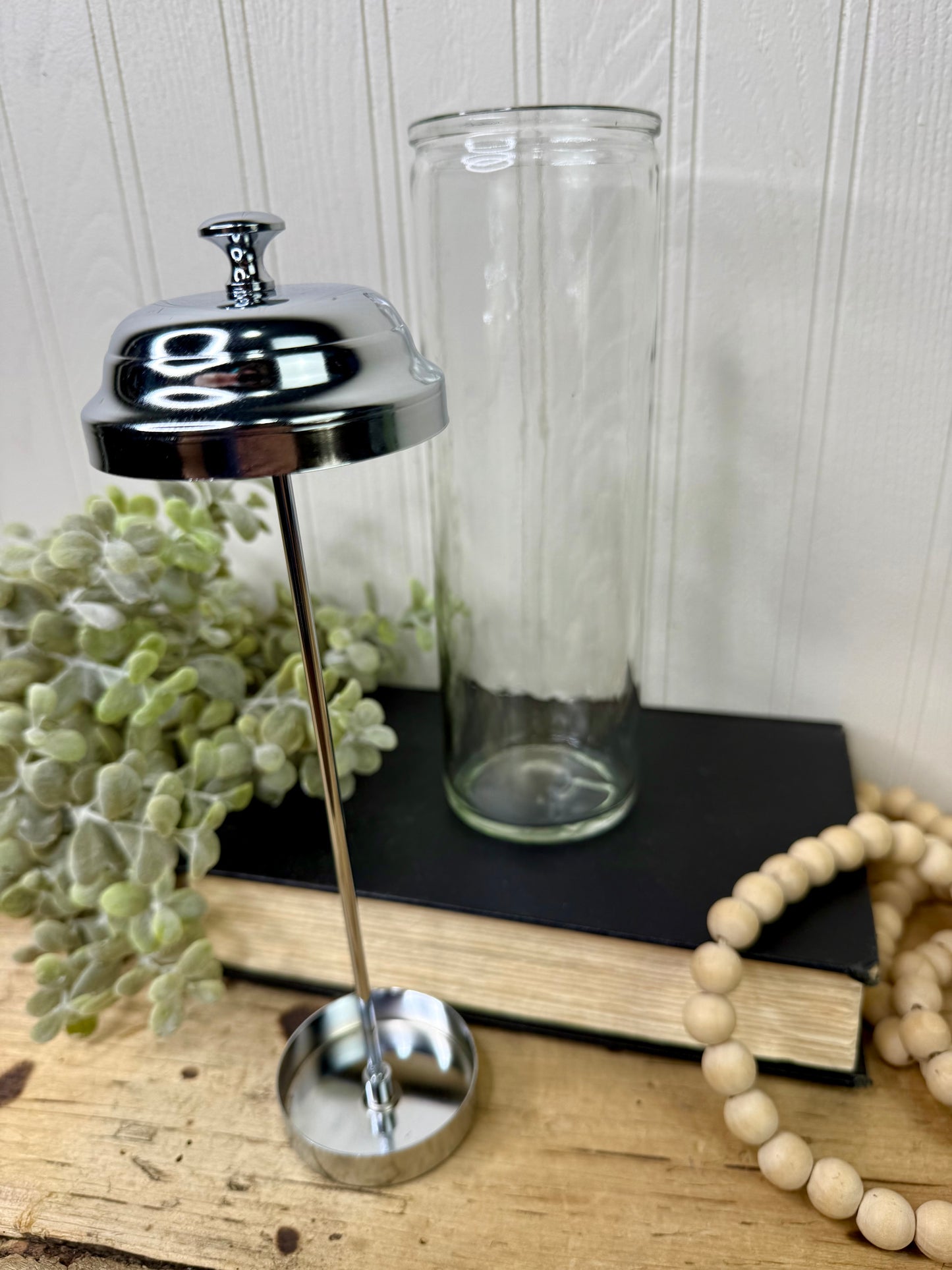 Vintage Mid-Century Glass Straw Dispenser