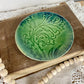 Vintage Green Glazed Ceramic Trinket Dish