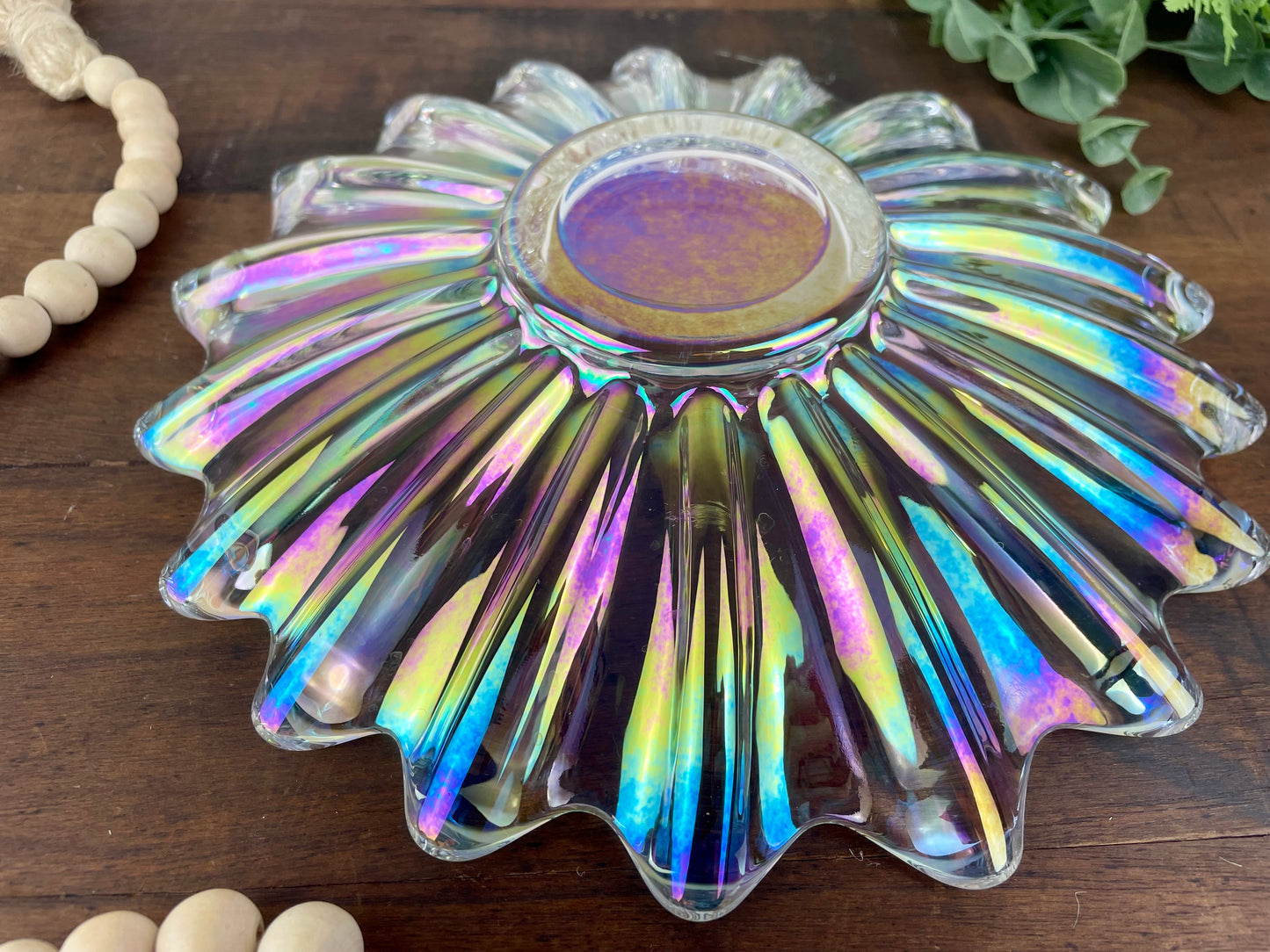 Vintage Federal Glass Co. Celestial Starburst Glass Bowl