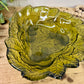Vintage Indiana Glass Co. Avocado Green Loganberry Candy Dish
