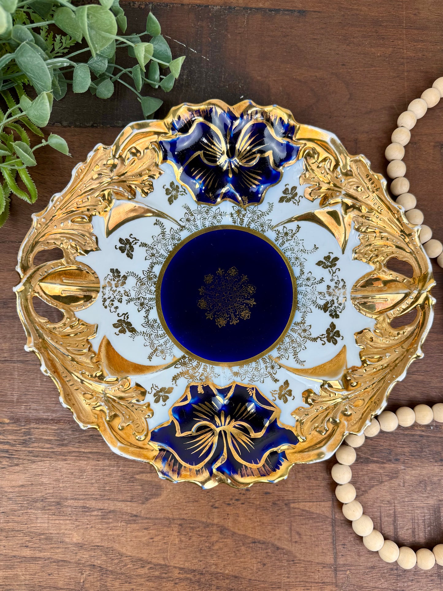 Antique German IPF Ornate Porcelain Plate