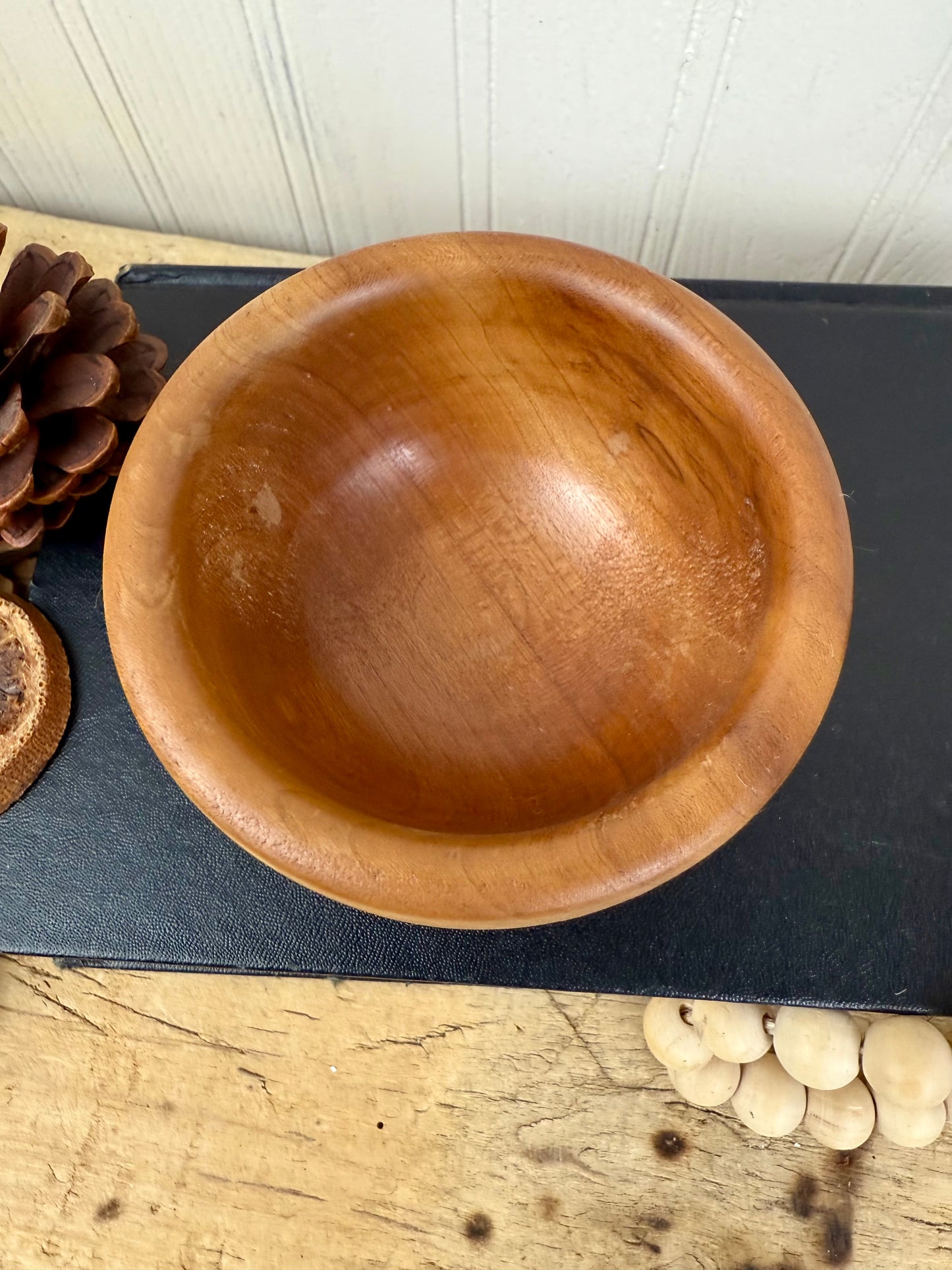 Vintage Hand Turned Small Wooden Bowl