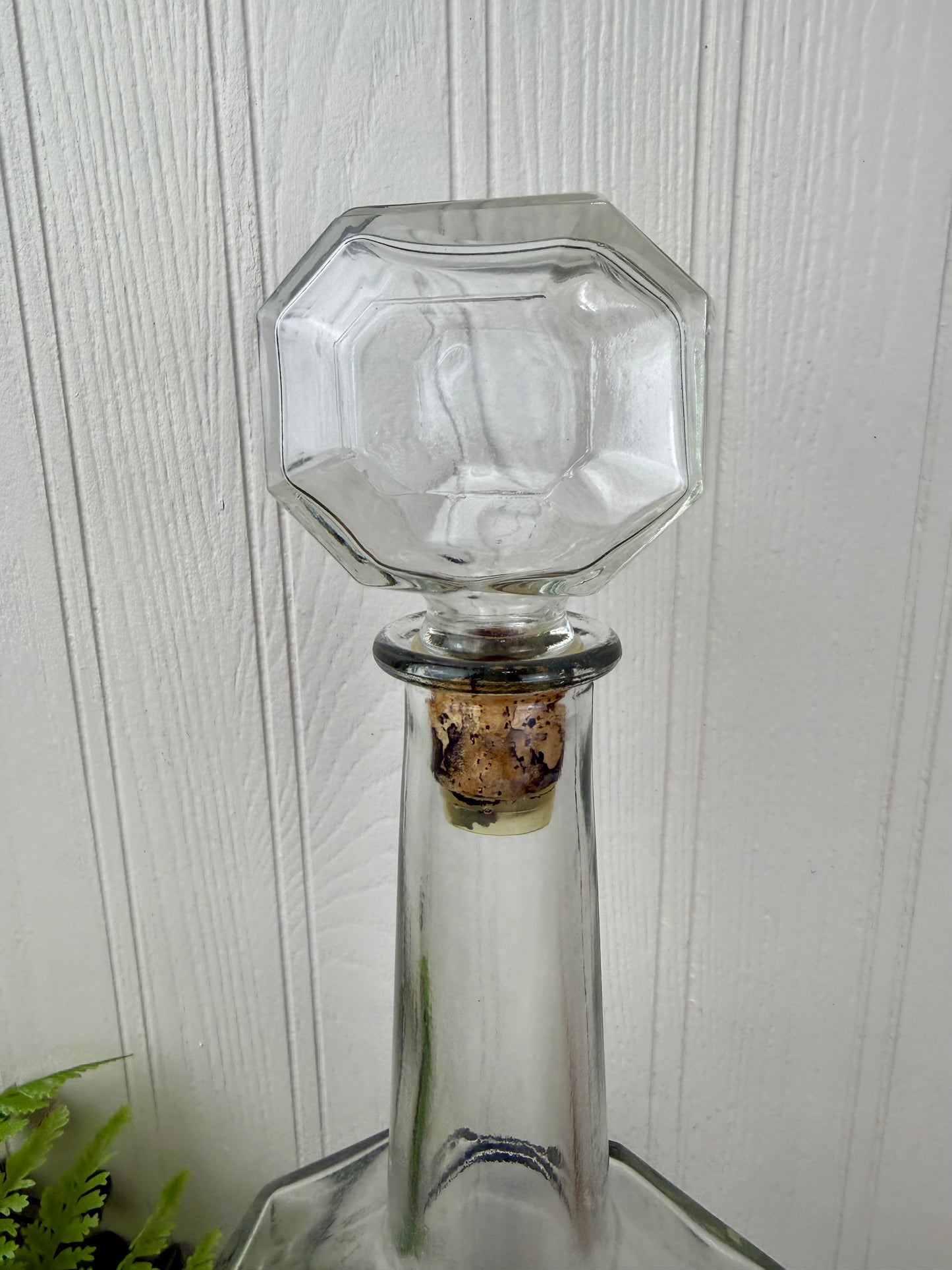 Vintage Anchor Hocking Octagon Long Neck Decanter