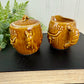 Vintage Porcelain Western Themed Sugar & Creamer Set