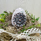 Handmade Rustic Bed Spring Nest with Pastel Pink Egg