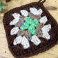 Vintage Crocheted Granny Square Potholder