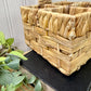 Vintage Divided Square Storage Basket