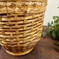 Vintage 2-Toned Wicker Planter Basket