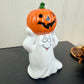 Vintage Ceramic Ghost With Pumpkin