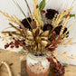 Handmade Upcycled Large Mason Jar Fall Floral Arrangment