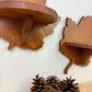 Vintage Handmade Wooden Maple Leaf Shelf Set