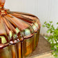 Vintage Marigold Carnival Glass Candy Dish with Lid