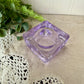 Vintage Purple Glass Square Candle Votive