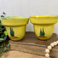 Vintage Hand Painted Italian Majolica Pottery Planter Set