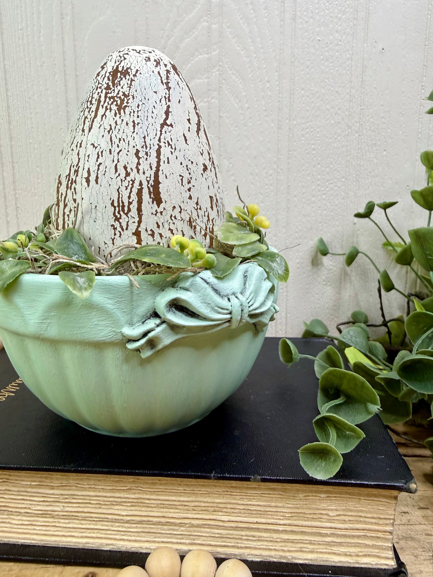 Handmade Upcycled Mint Egg Nest