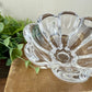 Vintage Mikasa Zinnia Clear Crystal Glass Petal Bowl