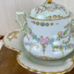 Antique Limoges French Porcelain Sugar Dish Set