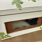 Upcycled Beige Rustic Trinket Box with Yellow Roses