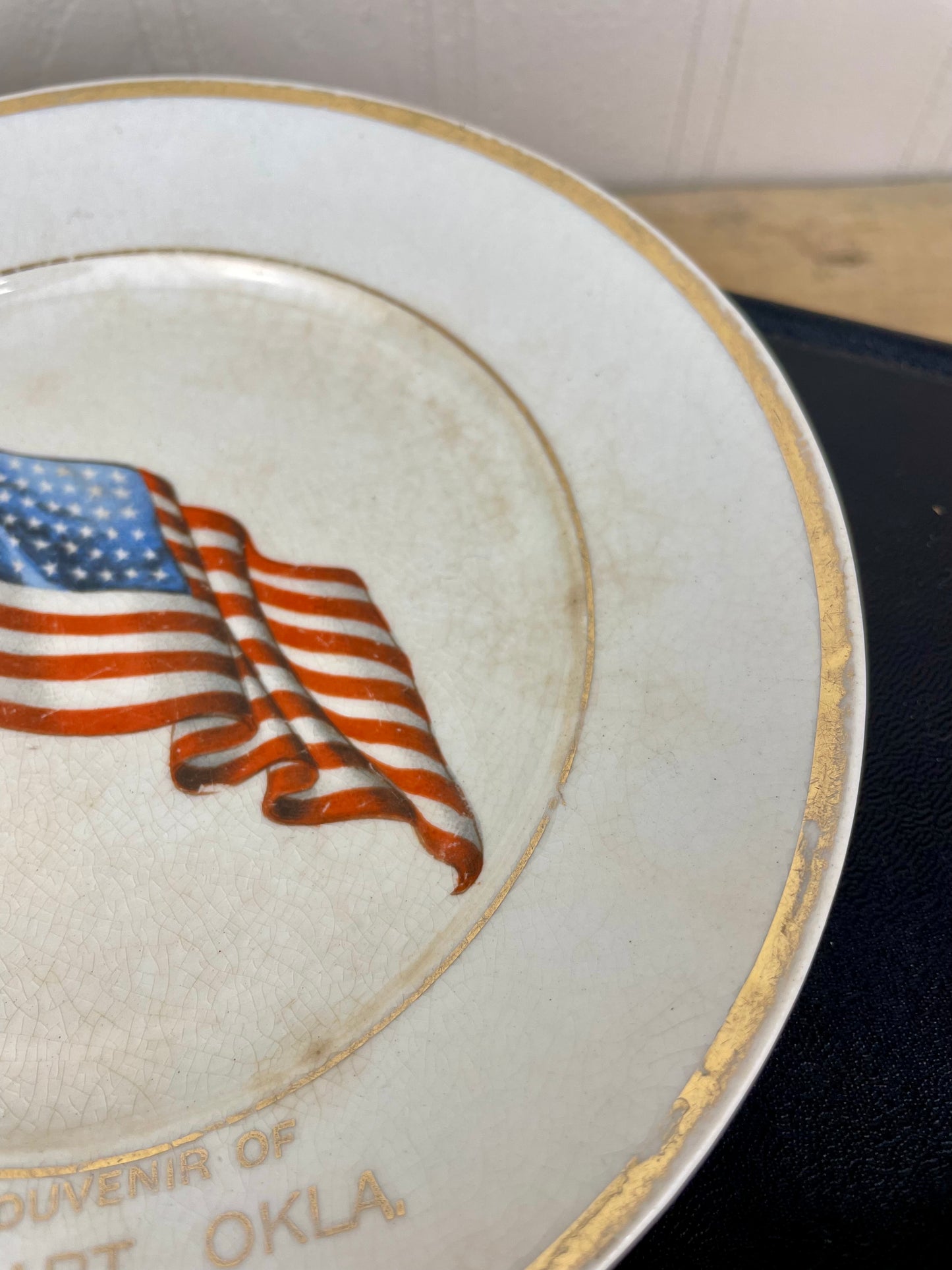 Vintage Flag Souvenir Plate