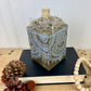 Handmade Reclaimed Wood Boho Block Pumpkin