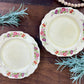 Set of Vintage Lido China Canarytone Floral Plates