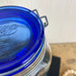 Italian Cobalt Blue Glass Jar with Clasp