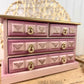 Hand Painted Pink & Burgundy Ombre Jewelry Box