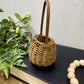 Vintage Miniature Wicker Basket with Handle