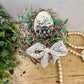 Handmade Rustic Bed Spring Nest with Yellow Egg with Gold Details