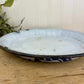 Vintage Blue & White Marbled Enamel Pie Pan