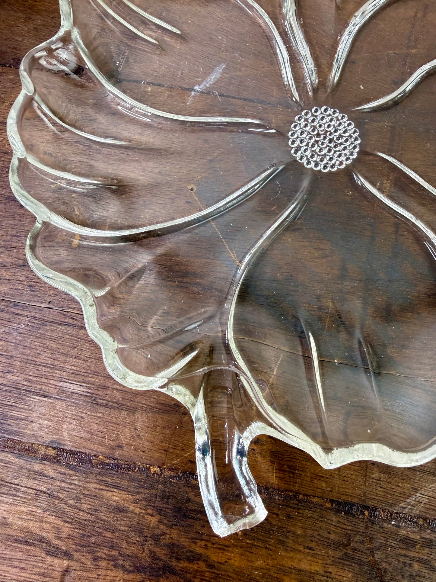 Vintage Mid-Century Colony Glass Garden Club Salad Plate