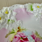 Antique Porcelain Serving Bowl with Hand Painted Florals