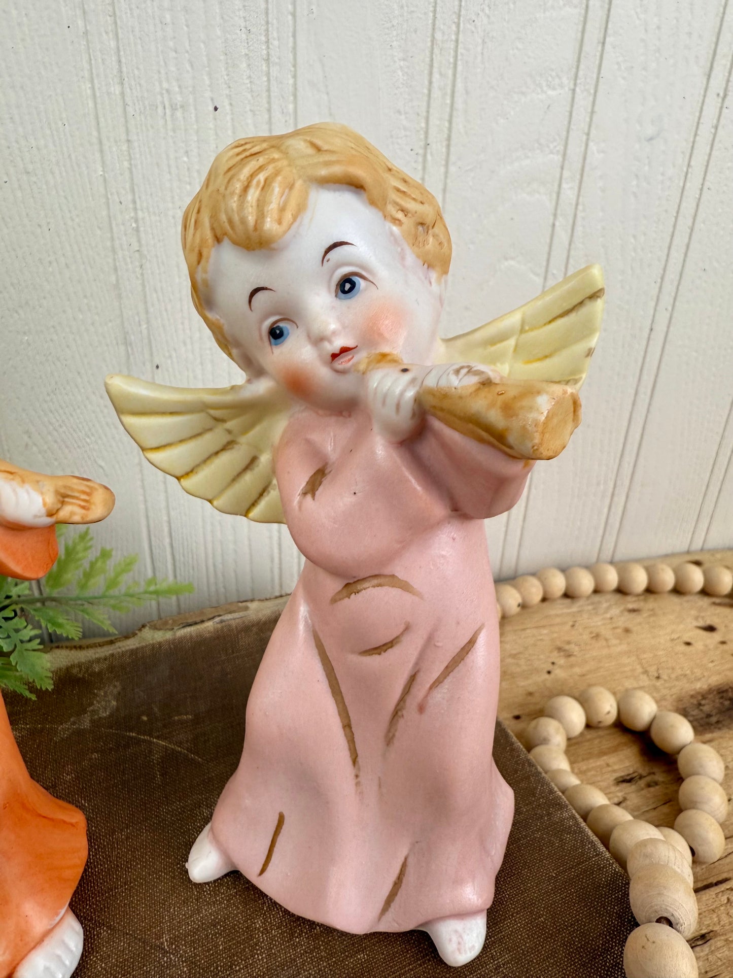 Vintage Homco Porcelain Angel Figurine Set