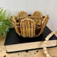Vintage Handmade Small Basket with Scalloped Rim